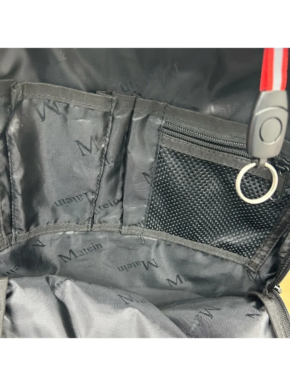Matein Black Backpack with Multiple Compartments and Padded Straps